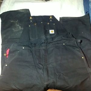 Carhartt insulated overalls 44x34